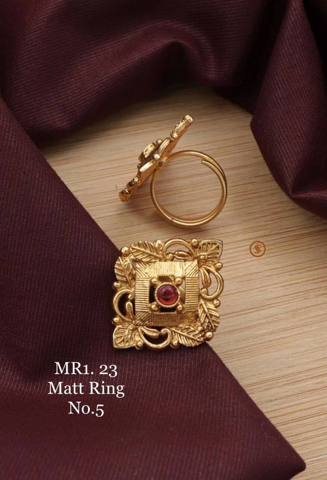 MR1 Designer Rajawadi Matt Rings Wholesalers In Delhi
